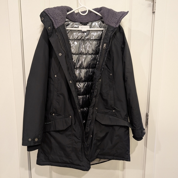 Columbia Icelandic Winter Parka Jacket Black Omni Heat Lining - Picture 4 of 16